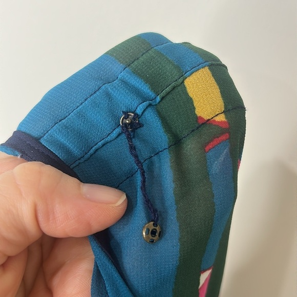 ANTHROPOLOGIE MAEVE Geometric Multicolor Print Dress Swim Cover-Up Size 4 - Picture 13 of 16